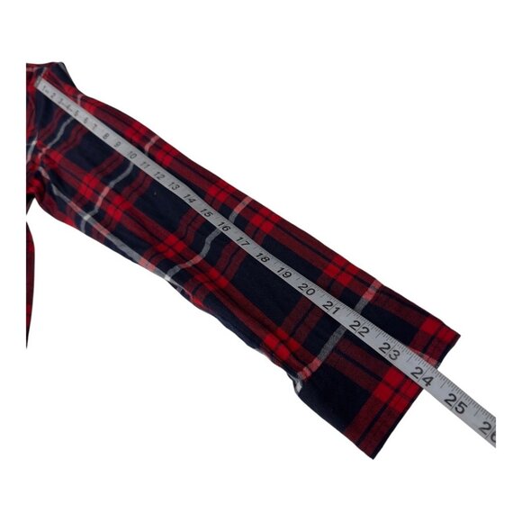 Old Navy The Classic Shirt Womens L Red & Navy Plaid Button-Up Long-Sleeve Shirt - Picture 7 of 13